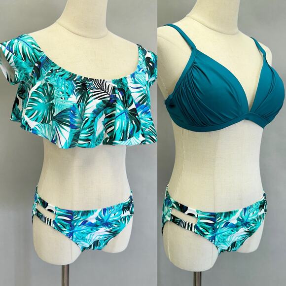 No Boundaries-Time & Tru 3 piece bikini set swimsuit size medium - Picture 1 of 16